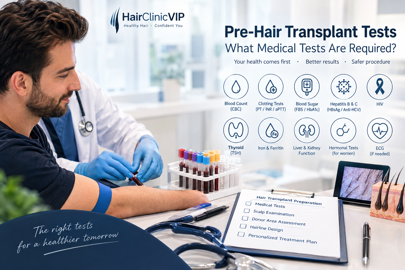 Pre-Hair Transplant Tests: What Medical Tests Are Required?